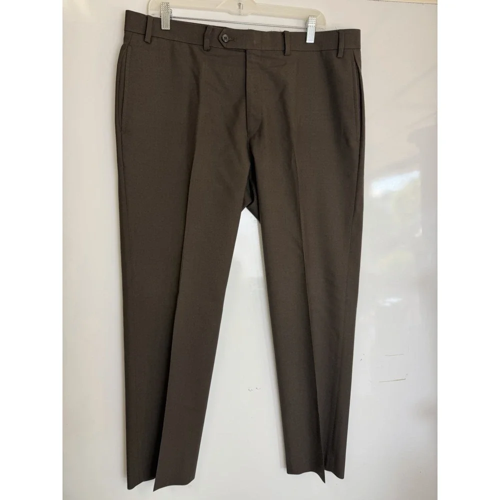 Lauren Ralph Lauren Total Comfort Pants Mens 36X30 Brown 100% Wool Trousers